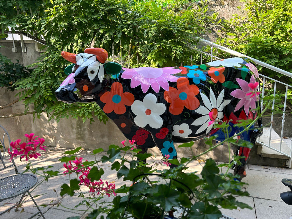 Kuhtag — À fleurs fond noir - grandeur nature (H150 x Long.220 cm) — vue 4