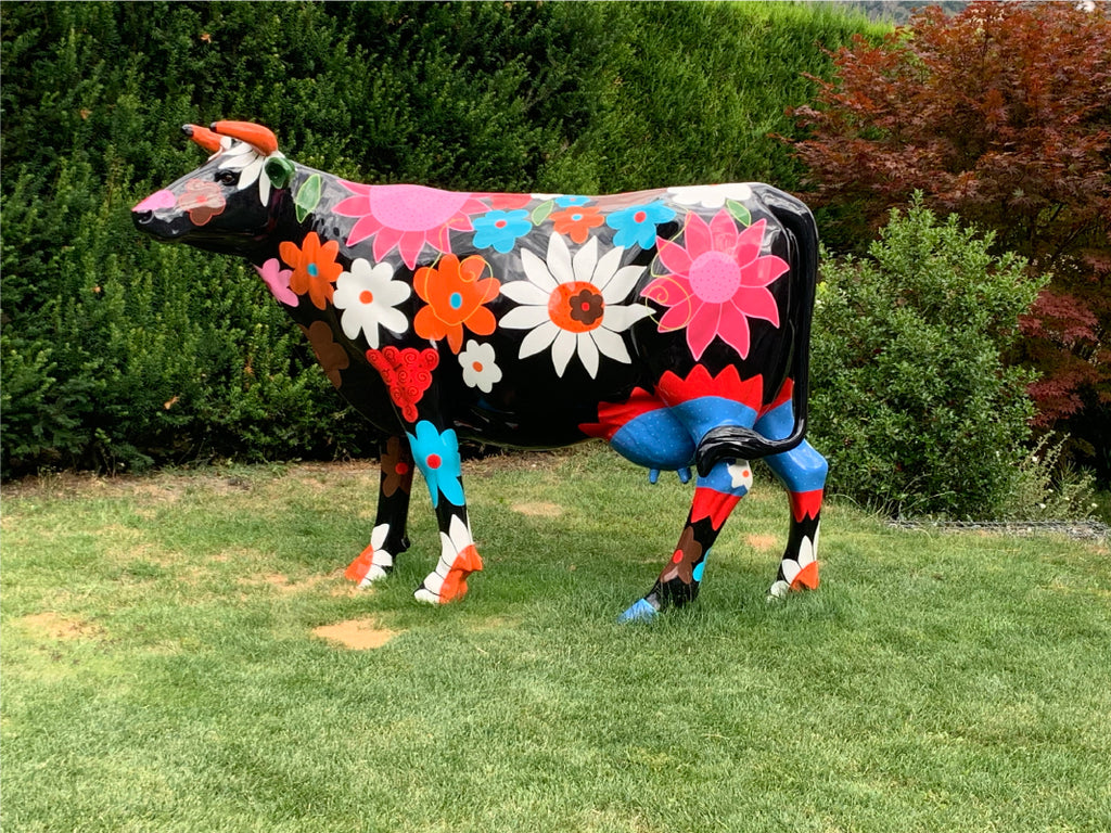 Kuhtag — À fleurs fond noir - grandeur nature (H150 x Long.220 cm) — vue 6