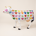 Vache en résine Kuhtag — Cœurs, grandeur nature — photo studio