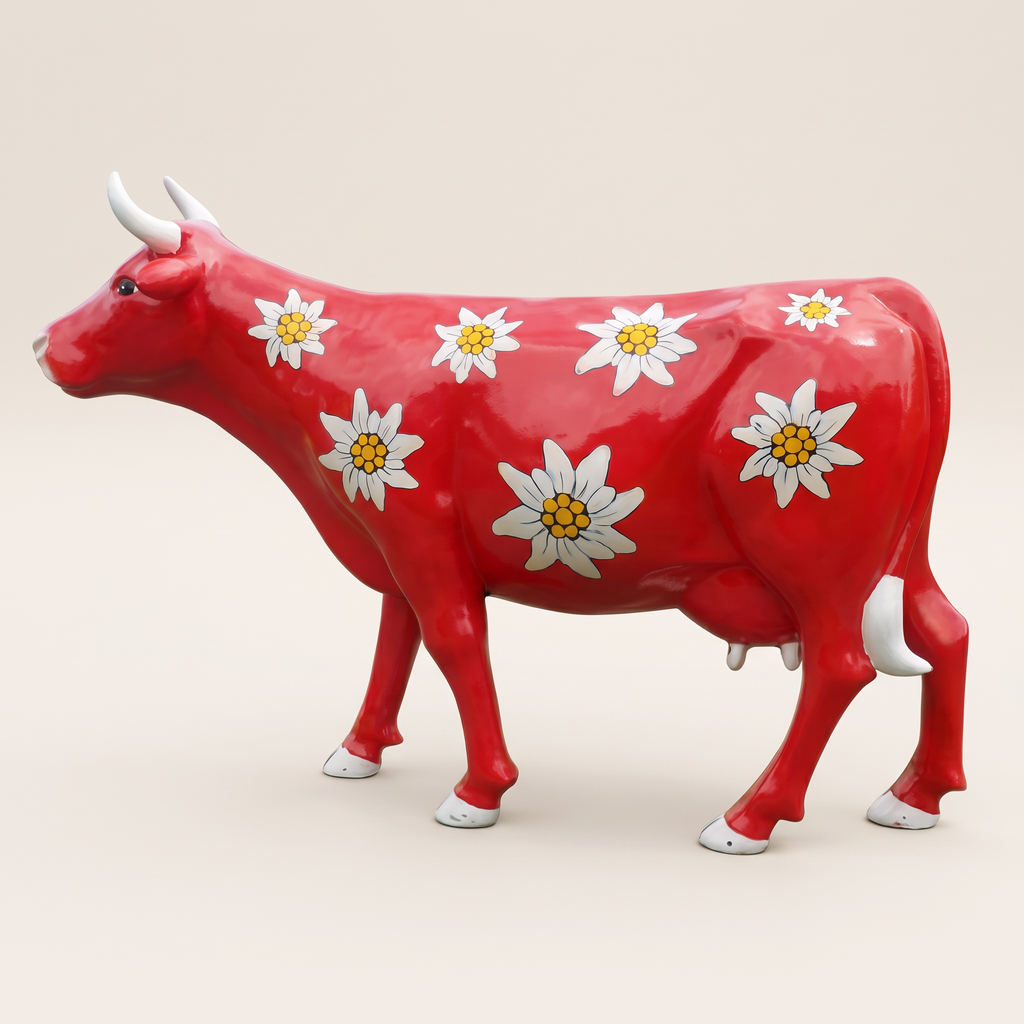 Vache en résine Kuhtag — Edelweiss — photo studio