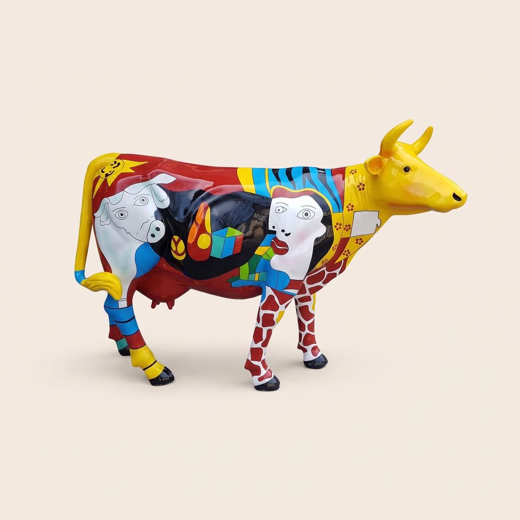 Vache en résine Kuhtag — Picasso — photo studio