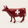 Vache en résine Kuhtag — Croix suisse, grandeur nature — photo studio