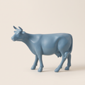 Vache bleu ardoise en résine H15 cm Kuhtag — photo studio