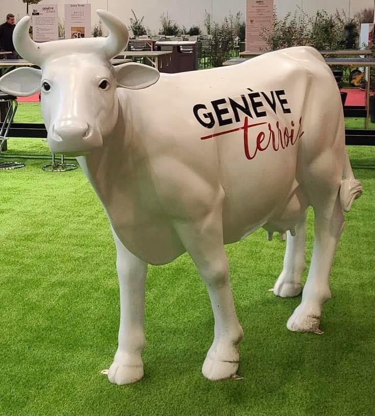 Vache Kuhtag blanche personnalisée Genève Terroir